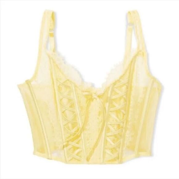 Victoria’s Secret DREAM ANGELS Unlined Lace-Up Corset Top in the Size Large - Picture 7 of 7